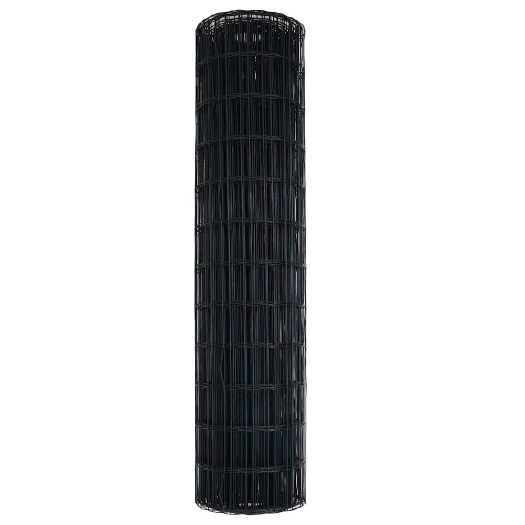 Európai Kerítés Szürke 1,4 x 10 m PVC-bevonatú vas