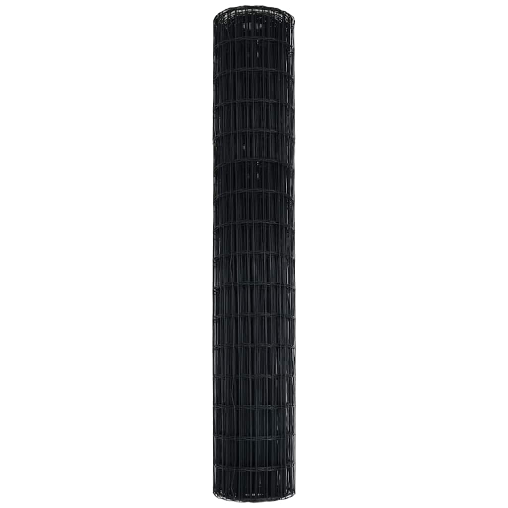 Európai Kerítés Szürke 1,6 x 10 m PVC-bevonatú vas