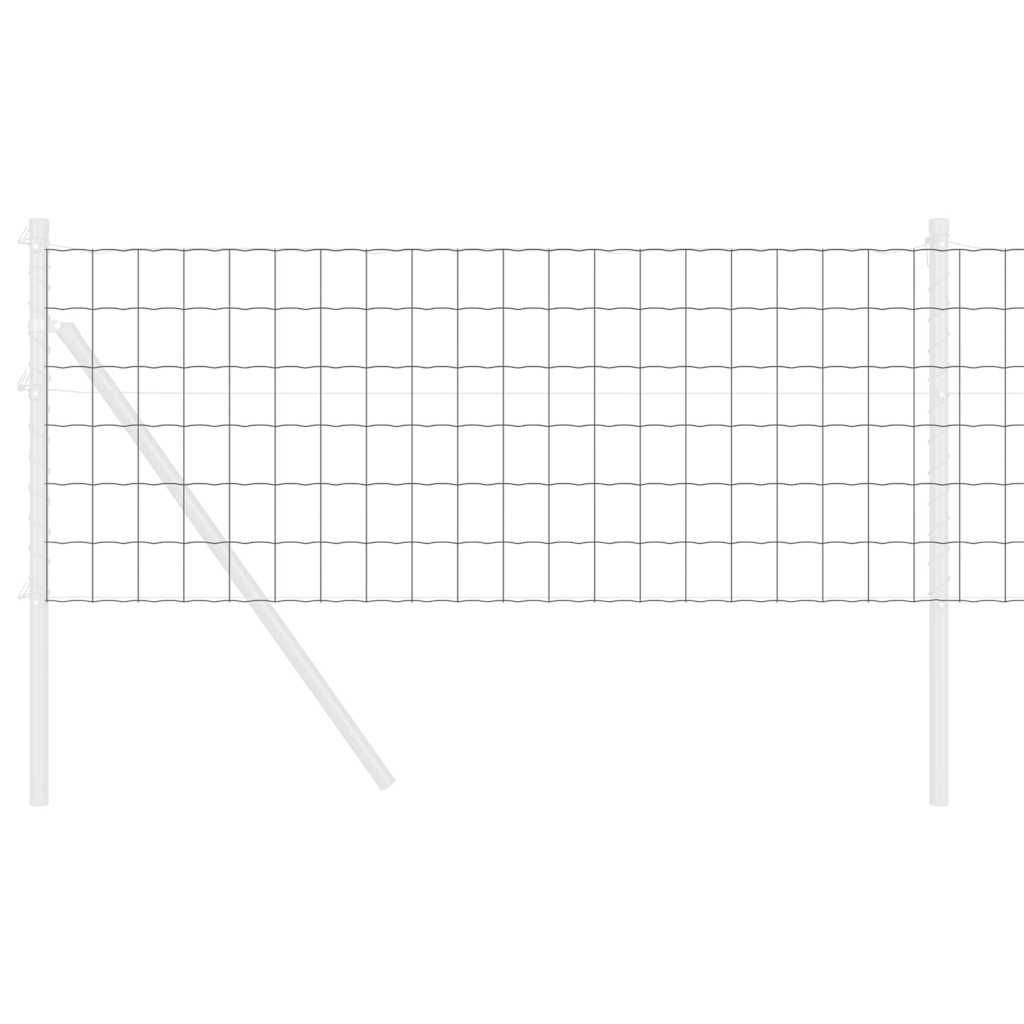 Európai Kerítés Szürke 0,4 x 10 m PVC-bevonatú vas