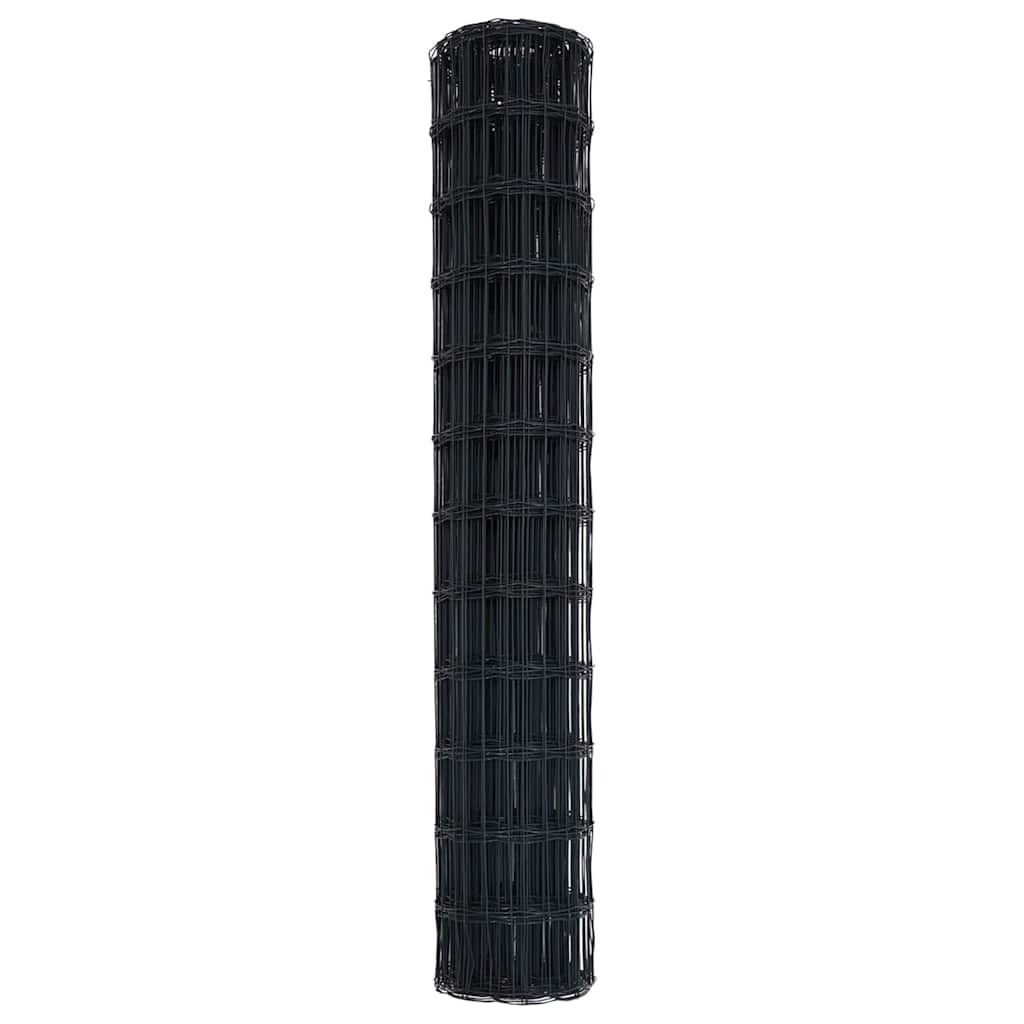 Európai Kerítés Szürke 1,4 x 10 m PVC-bevonatú vas