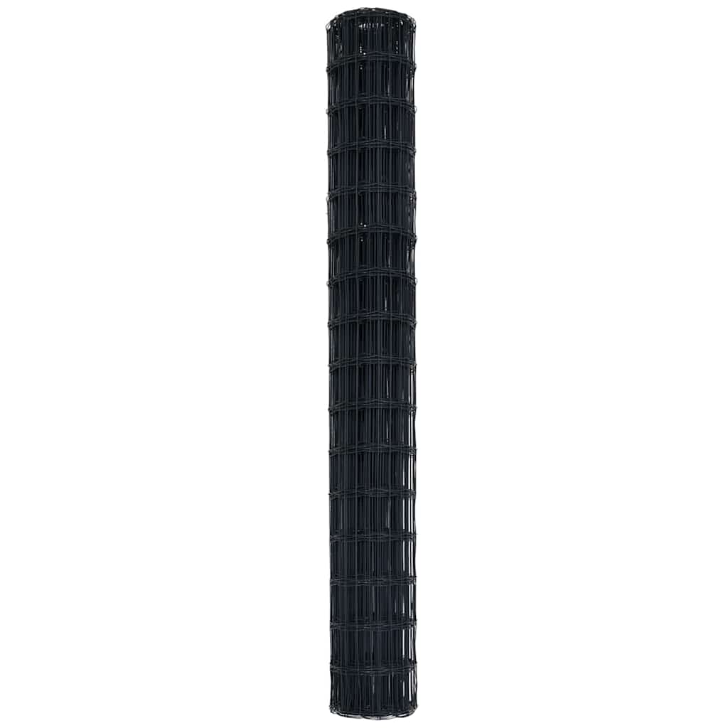 Európai Kerítés Szürke 1,6 x 10 m PVC-bevonatú vas