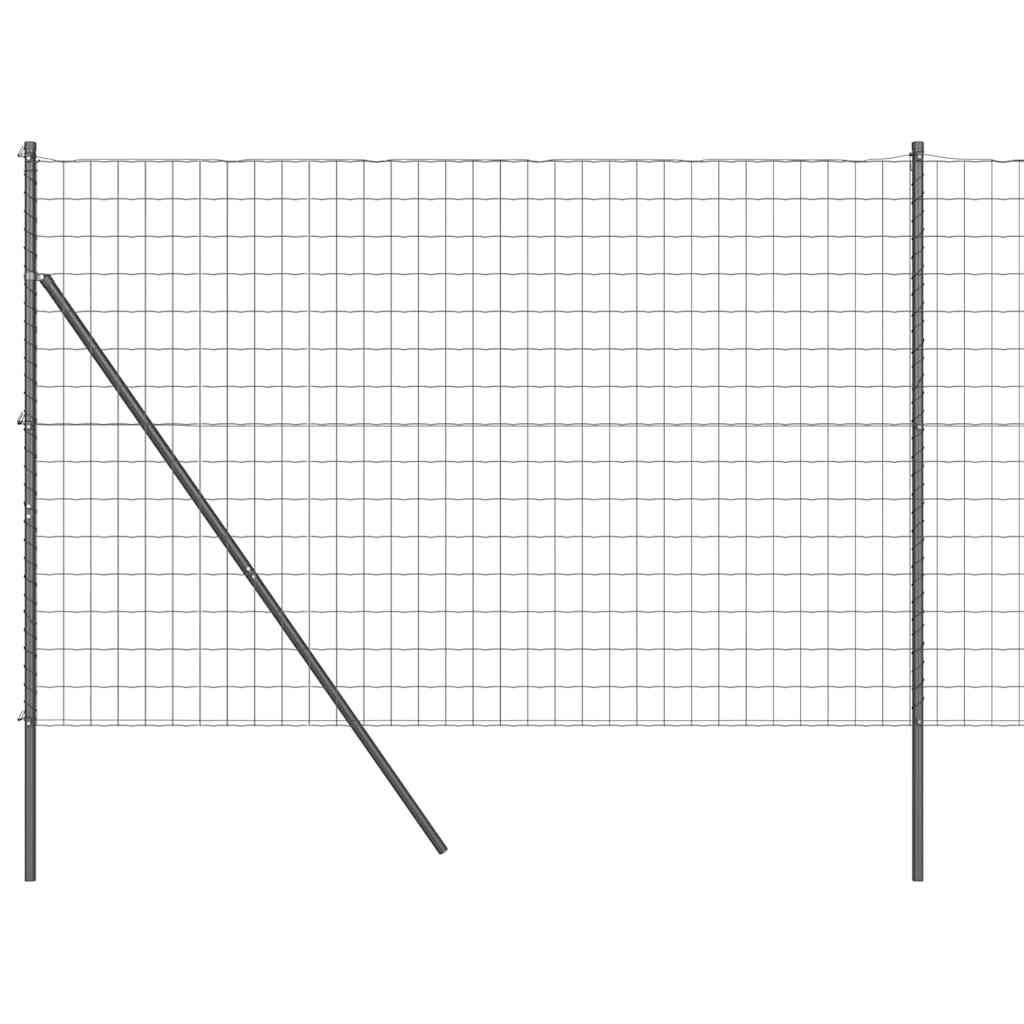 Európai Kerítés Szürke 1,6 x 10 m PVC-bevonatú vas