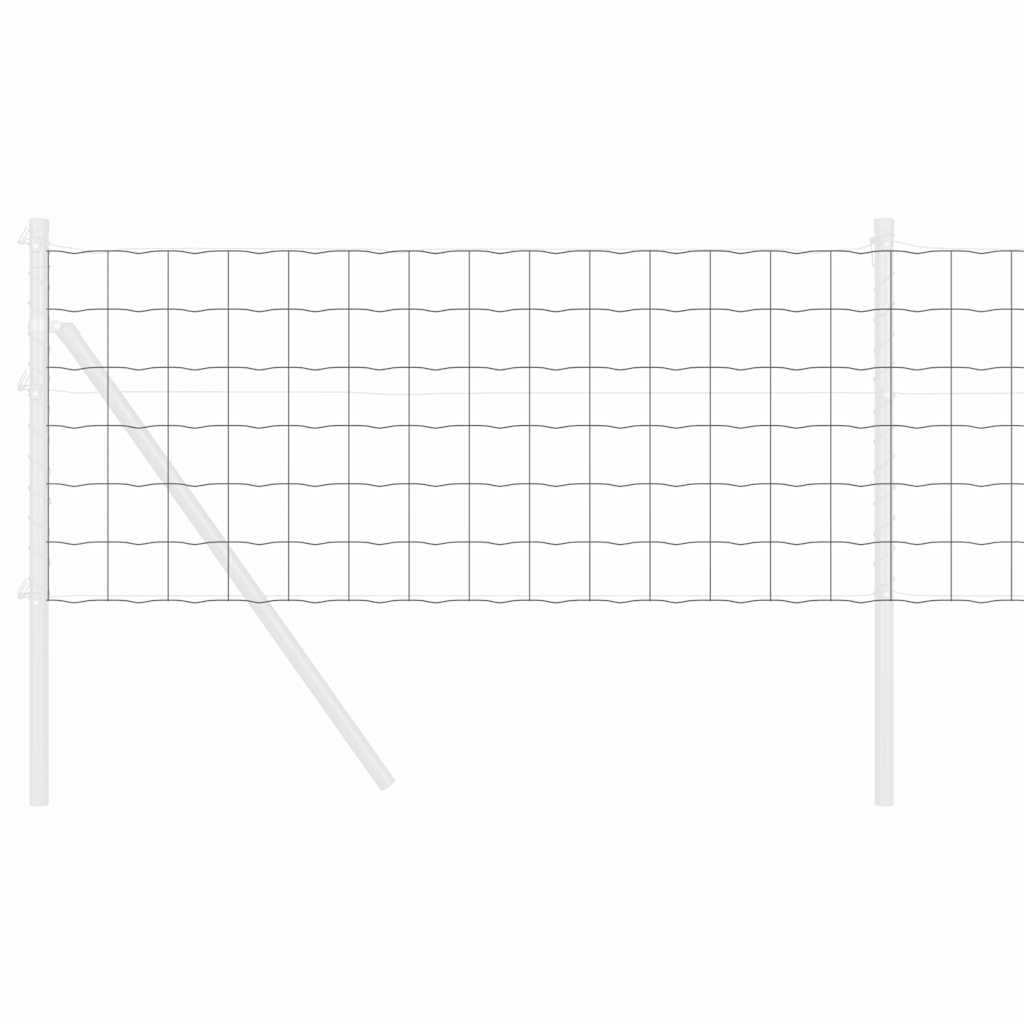 Európai Kerítés Szürke 0,6 x 10 m PVC-bevonatú vas
