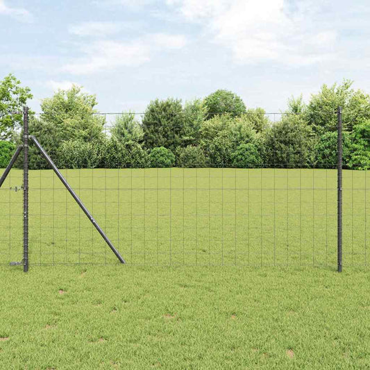 Európai Kerítés 1,4 x 10 m PVC-bevonatú vas Szürke