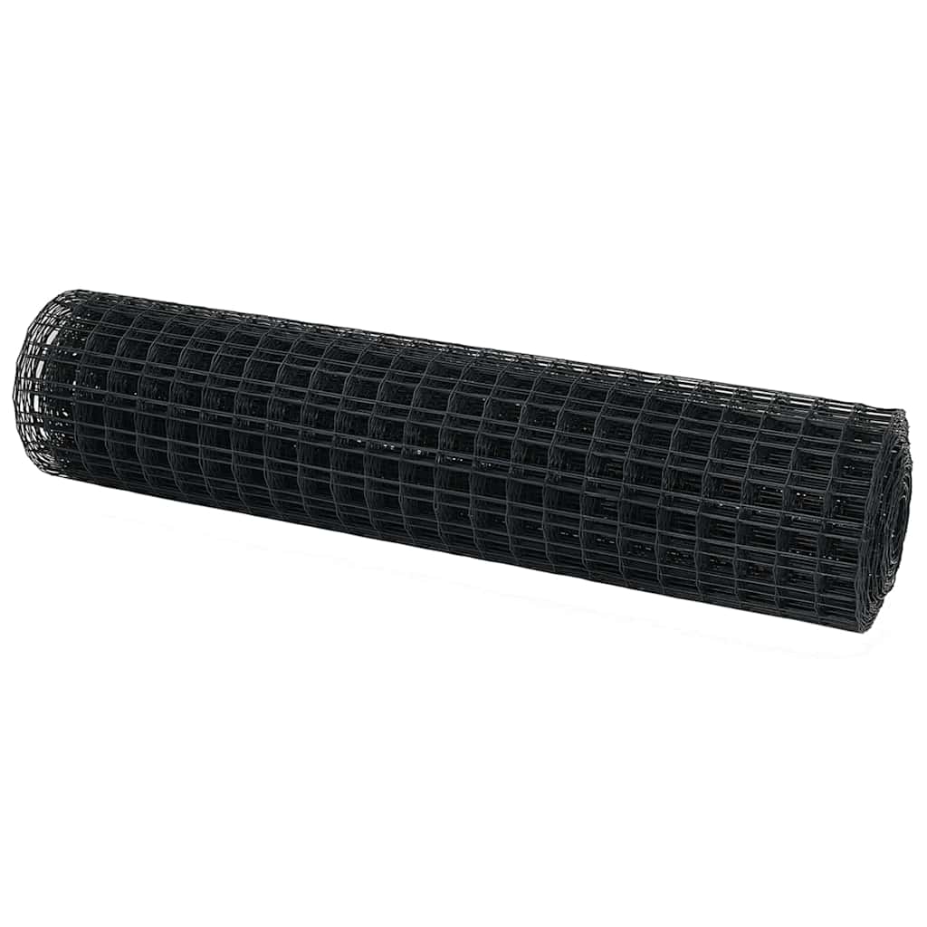 Európai Kerítés Szürke 1,4 x 10 m PVC-bevonatú vas