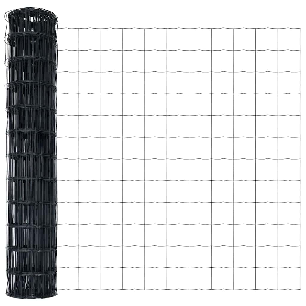 Európai Kerítés Szürke 1,4 x 10 m PVC-bevonatú vas