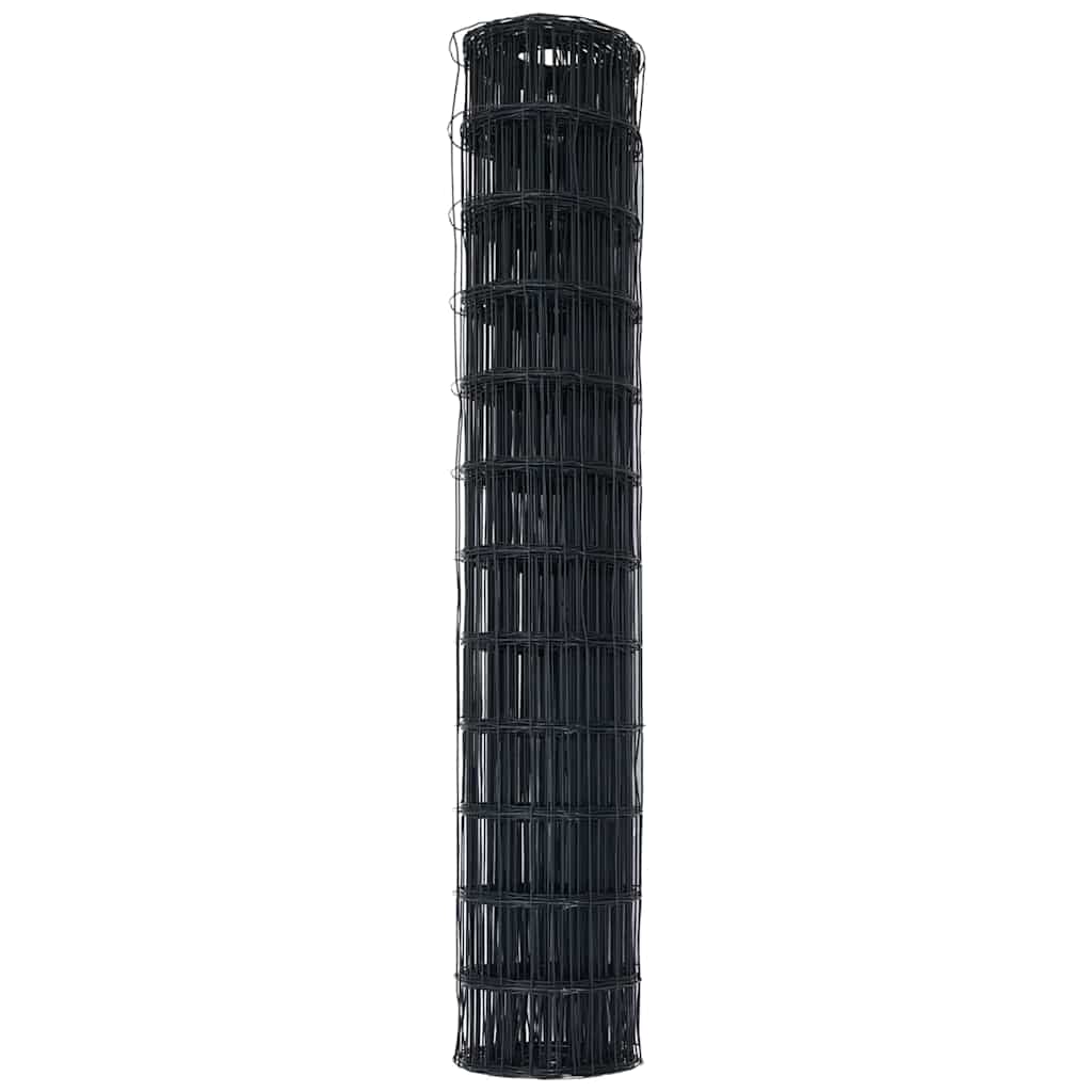 Európai Kerítés Szürke 1,4 x 10 m PVC-bevonatú vas