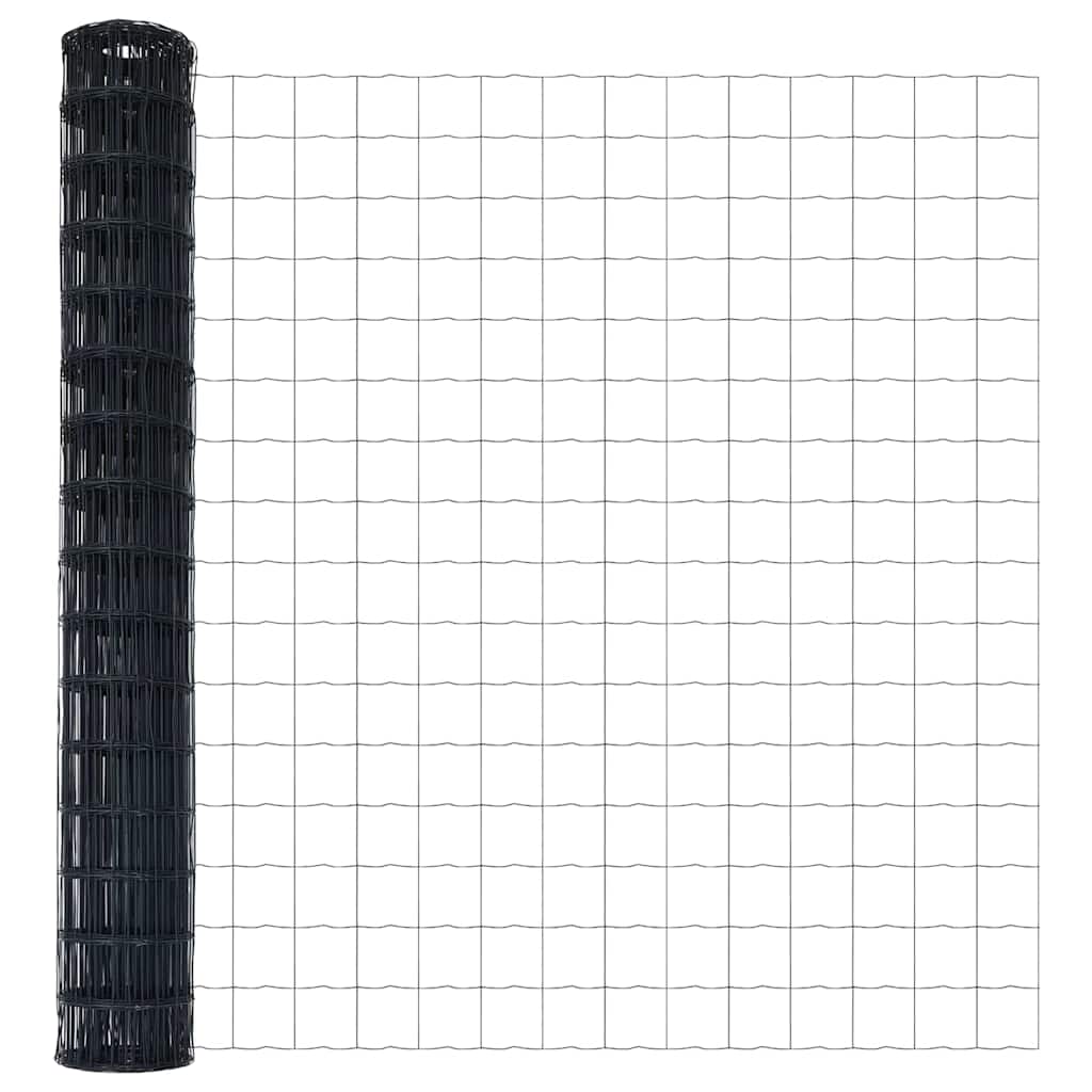 Európai Kerítés Szürke 1,6 x 10 m PVC-bevonatú vas