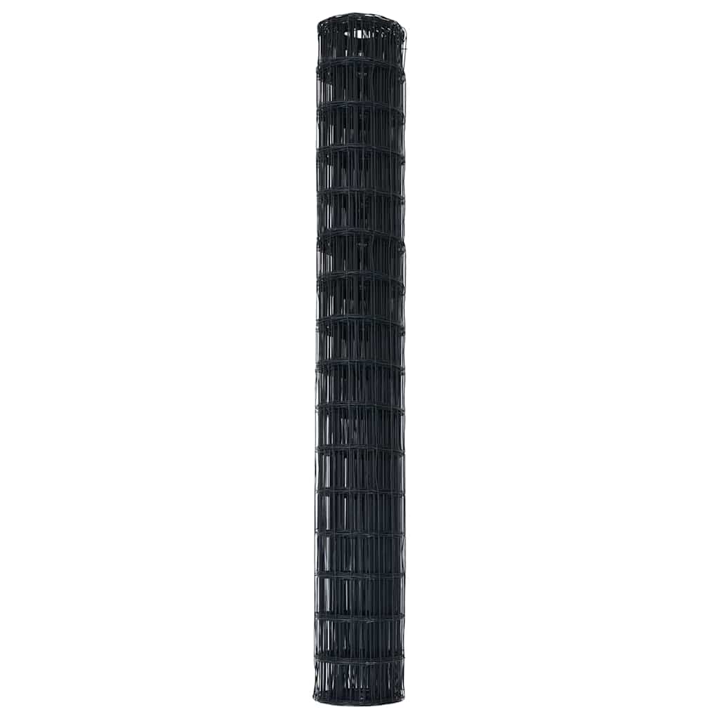 Európai Kerítés Szürke 1,6 x 10 m PVC-bevonatú vas