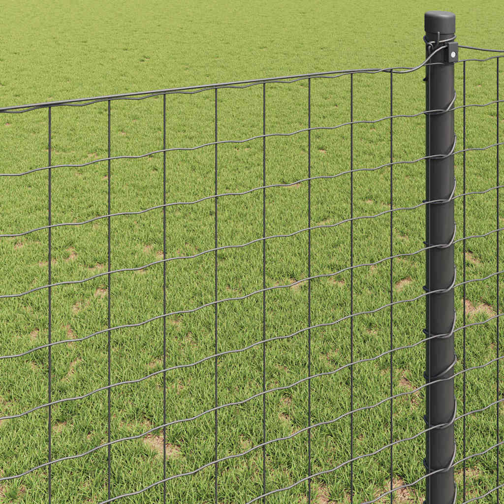 Európai Kerítés Szürke 0,4 x 25 m PVC-bevonatú vas