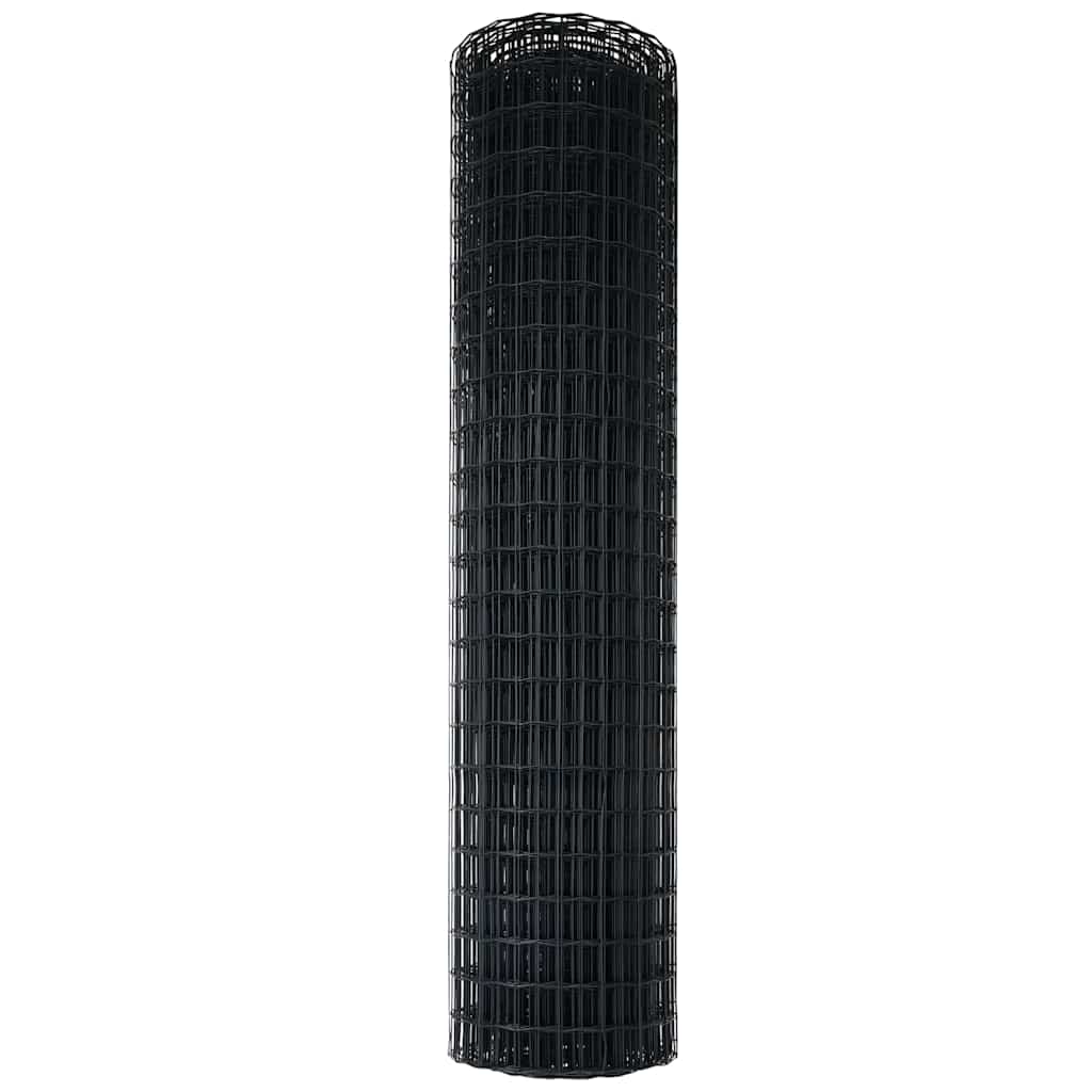 Európai Kerítés Szürke 1,2 x 25 m PVC-bevonatú vas