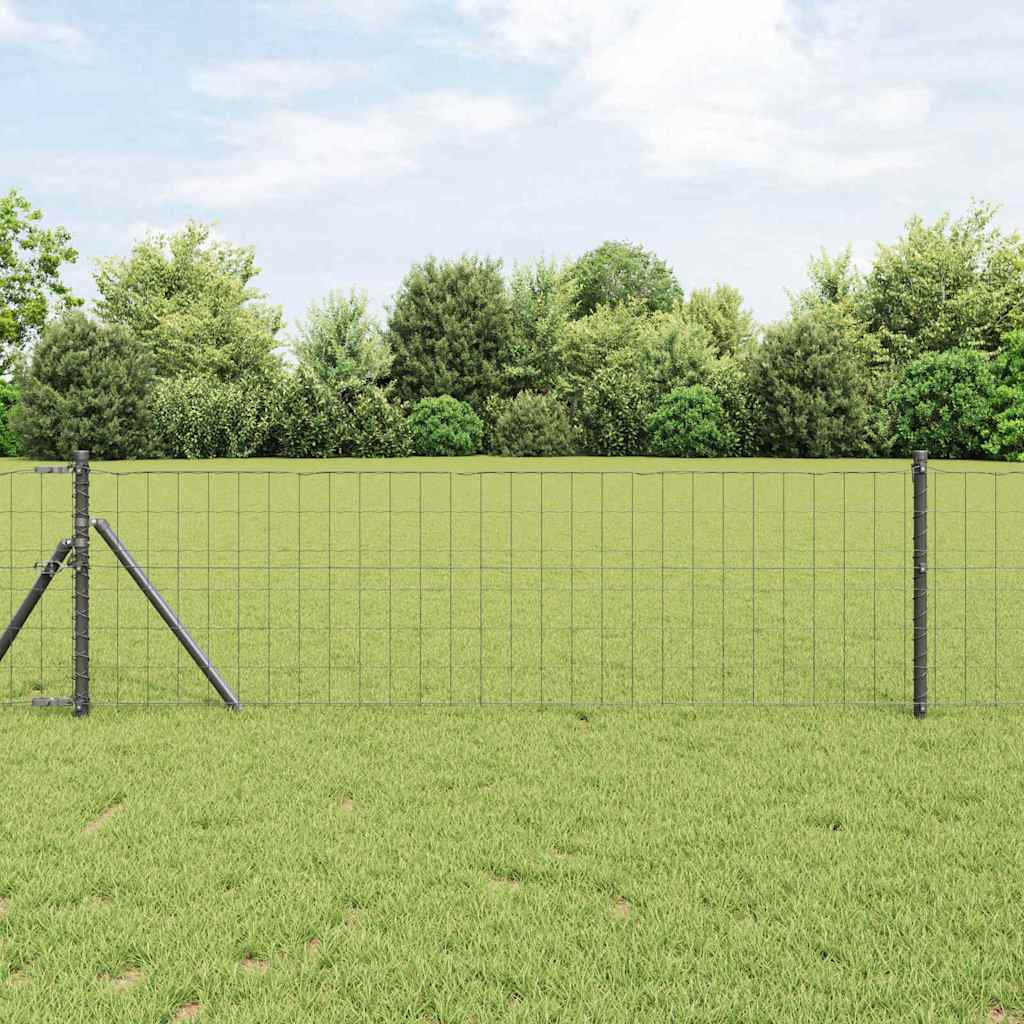 Európai Kerítés Szürke 0,4 x 25 m PVC-bevonatú vas