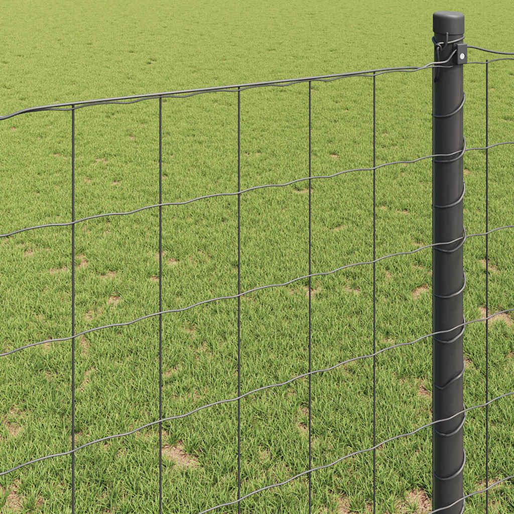 Európai Kerítés Szürke 0,4 x 50 m PVC-bevonatú vas