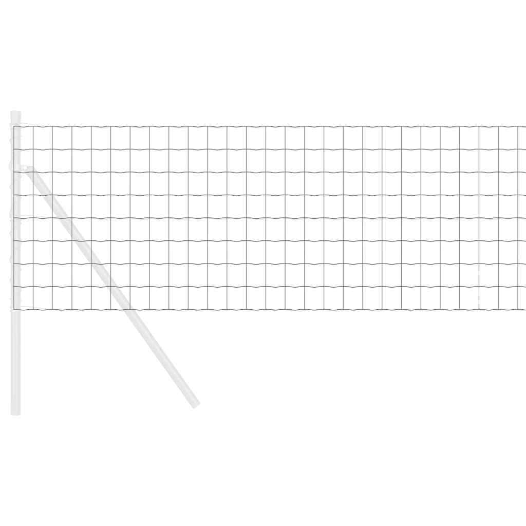 Európai Kerítés Szürke 0,4 x 10 m PVC-bevonatú vas