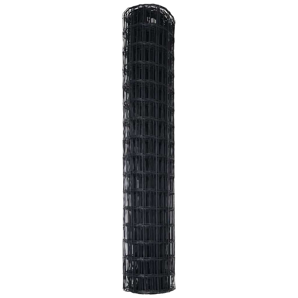 Európai Kerítés Szürke 1,4 x 10 m PVC-bevonatú vas