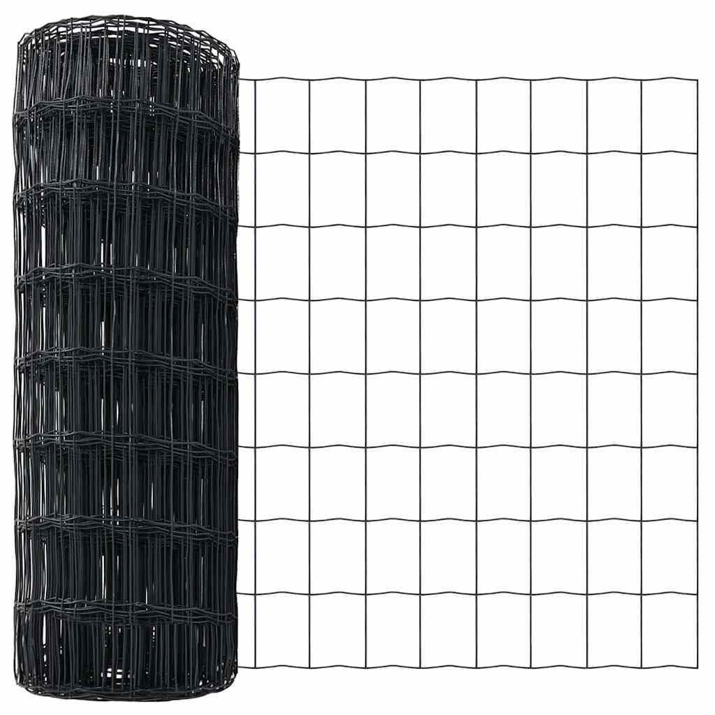 Európai Kerítés Szürke 0,6 x 25 m PVC-bevonatú vas
