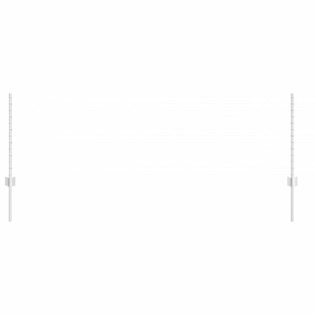 Beágyazott kerítésoszlop 44 db Ezüst 100 cm Porszórt acél