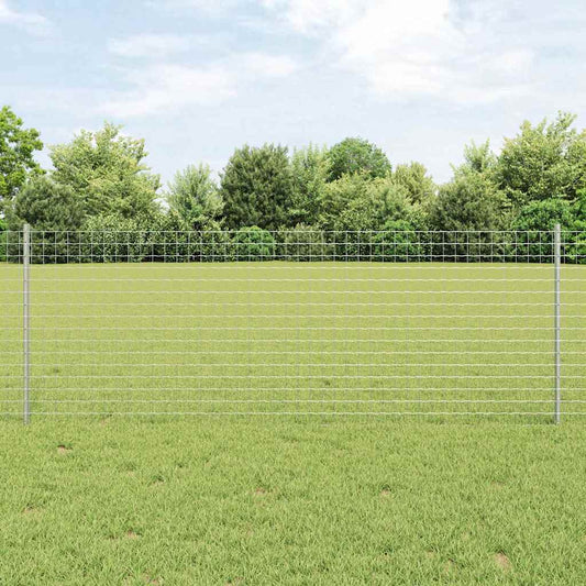 Beágyazott kerítésoszlop 22 pcs Ezüst 120 cm Porszórt acél