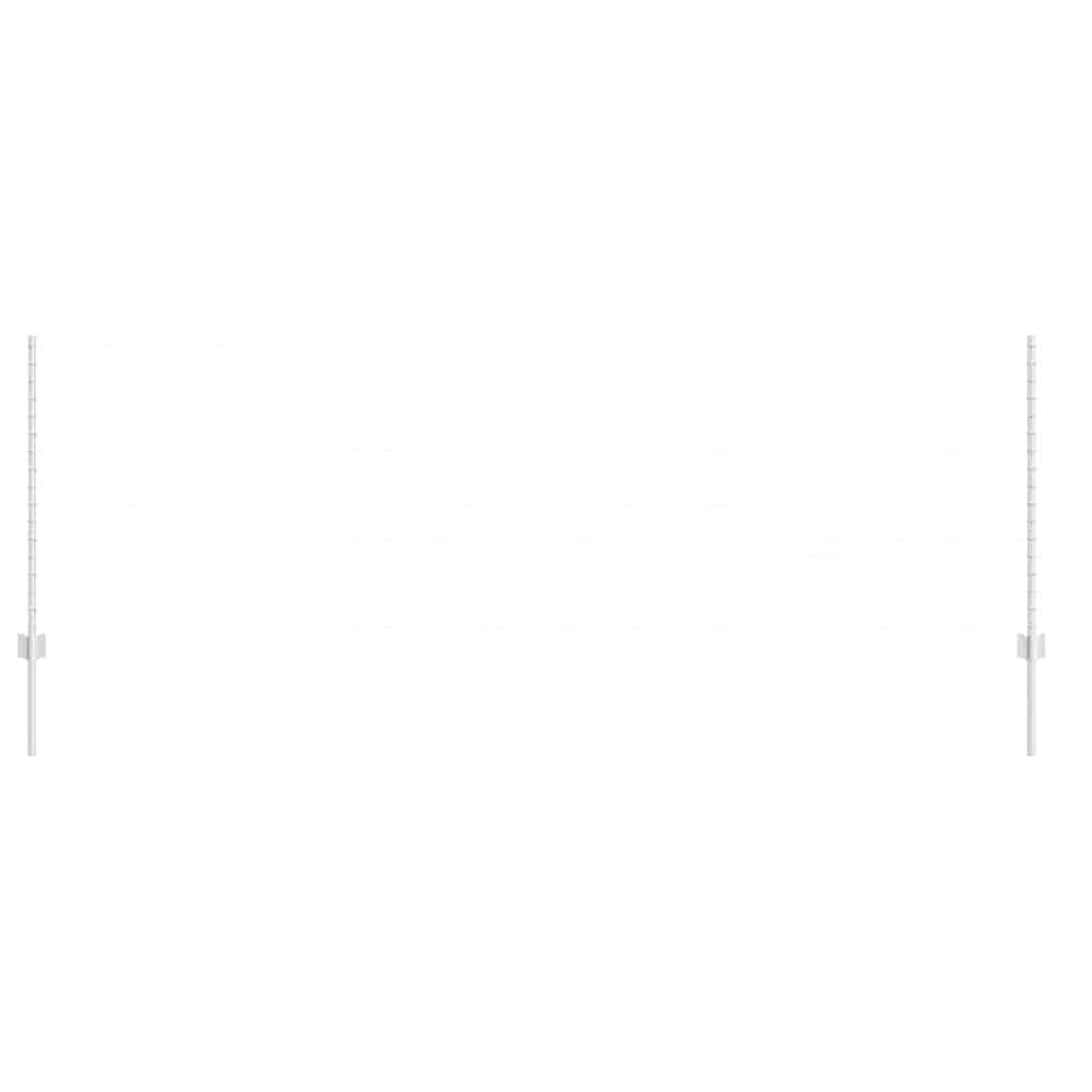 Beágyazott kerítésoszlop 22 db Ezüst 140 cm Porszórt acél