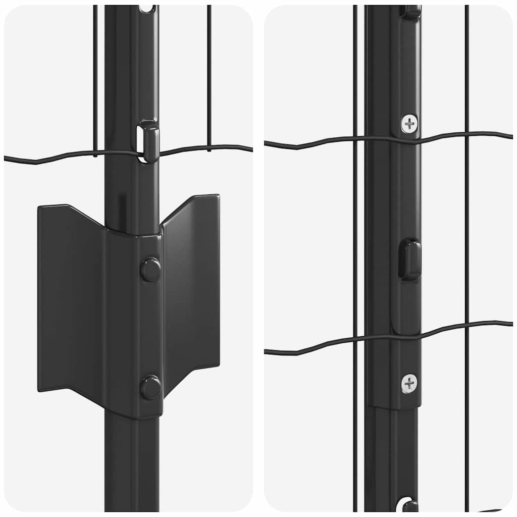 Kerítés oszlopokkal Szürke