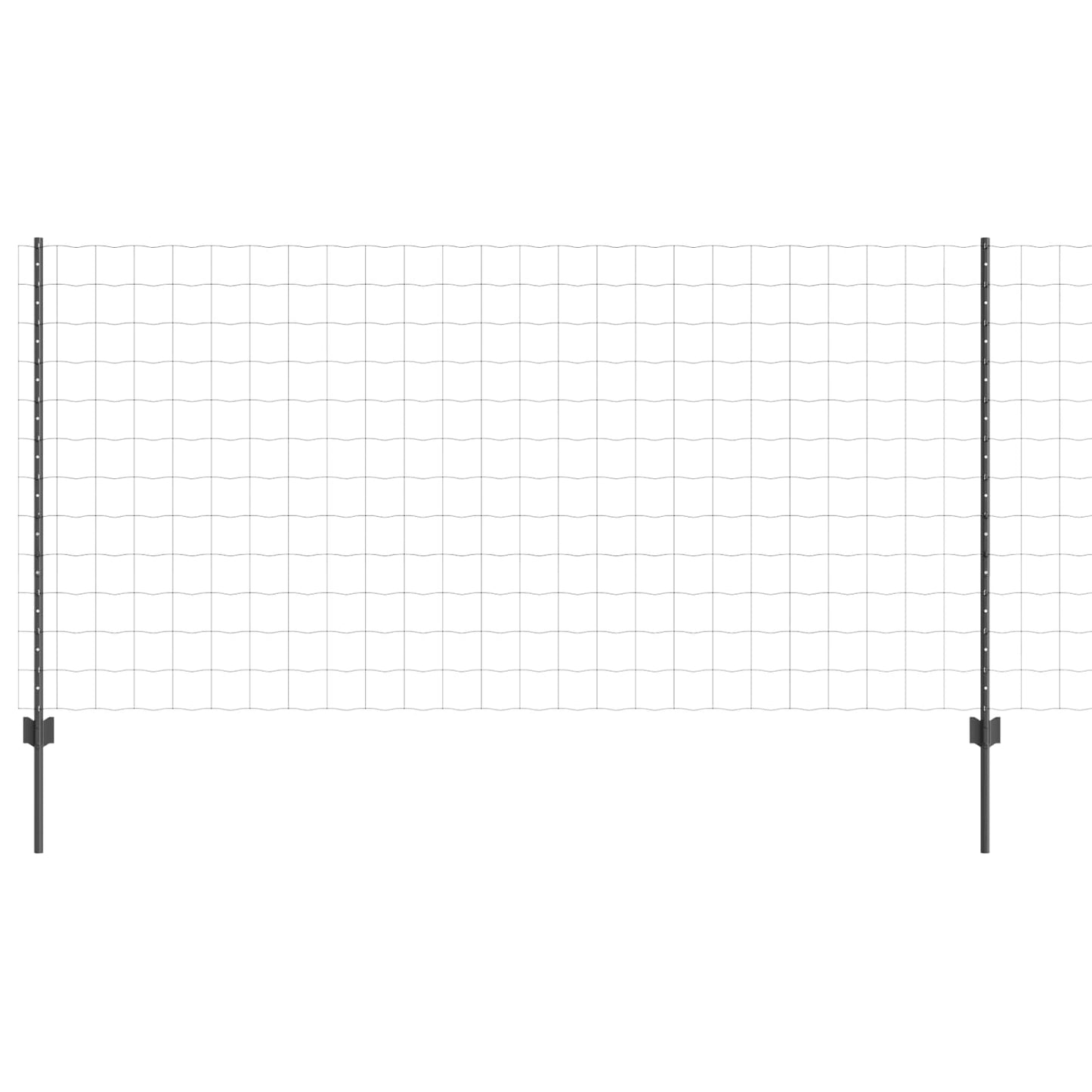 Európai kerítés oszloppal 10 x 1,2 m PVC-bevonatos acél Szürke