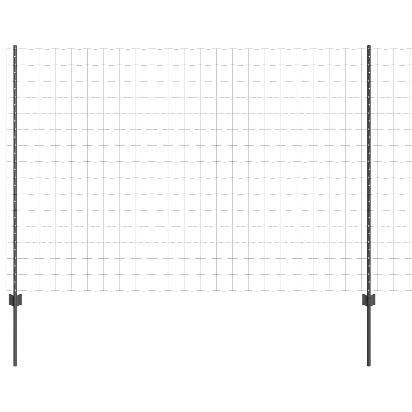 Európai kerítés oszloppal 10 x 1,5 m PVC-bevonatos acél Szürke
