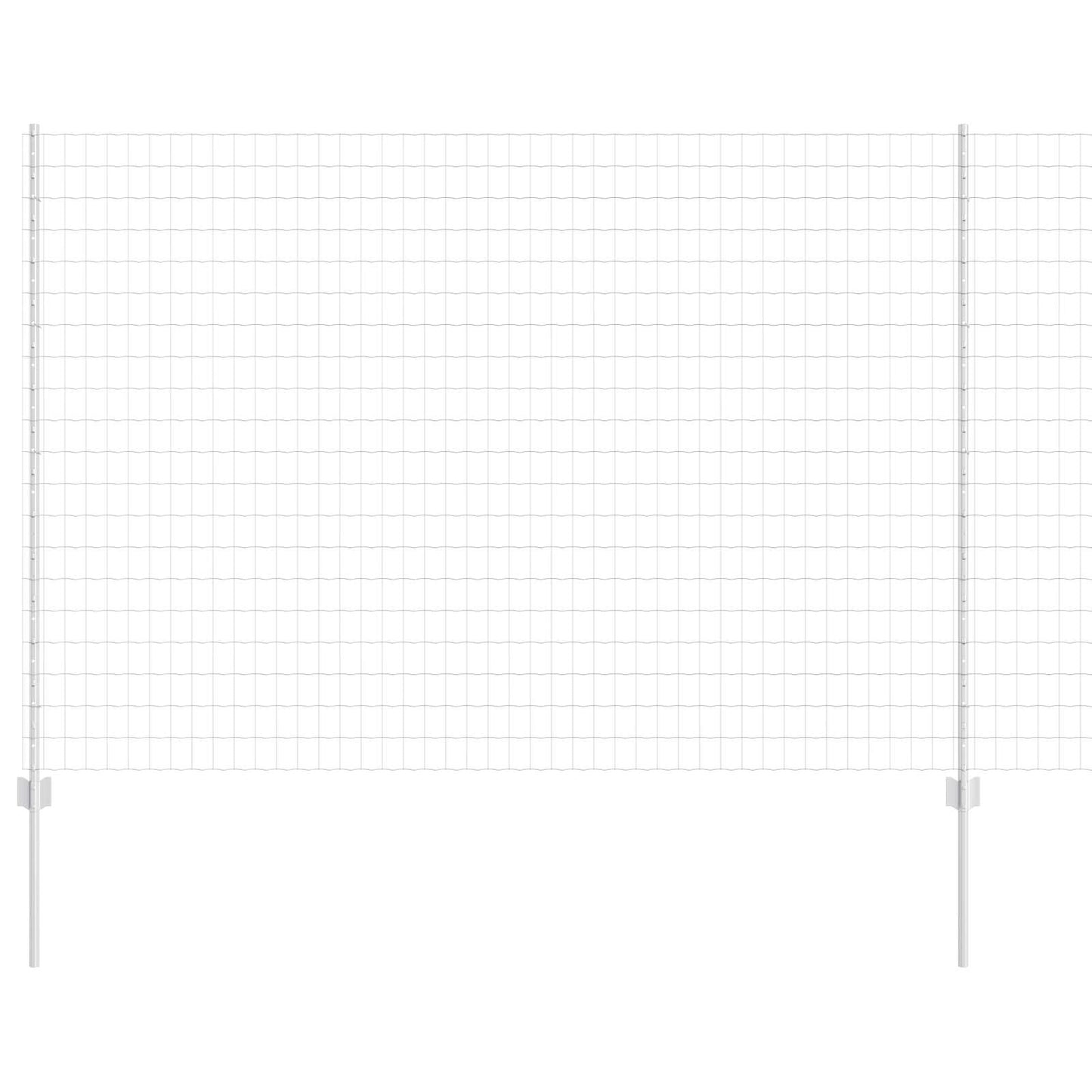 Európai kerítés oszloppal 10 x 1,5 m Horganyzott Acél Ezüst