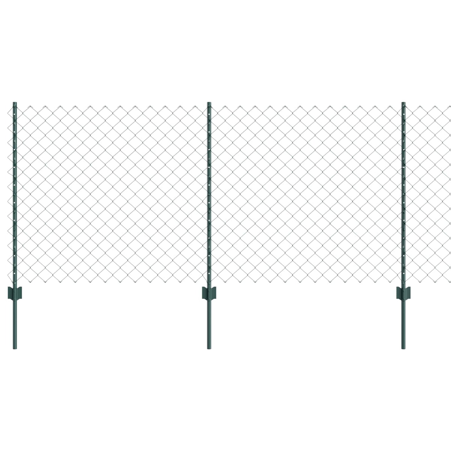 Lánccelpes kerítés oszloppal 10 x 1 m PVC-bevonatos acél Zöld