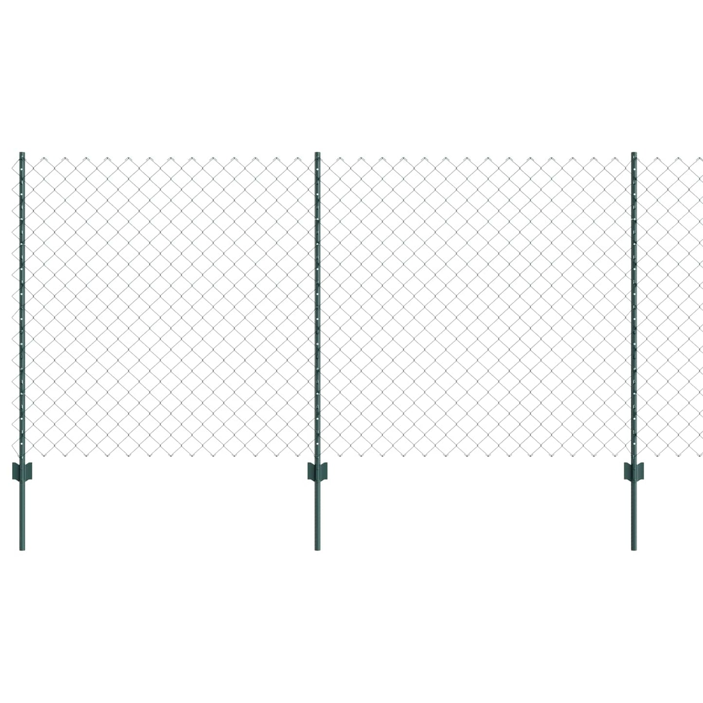 Lánccelpes kerítés oszloppal 10 x 1,2 m PVC-bevonatos acél Zöld