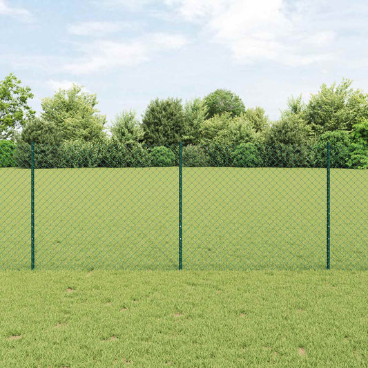Láncvég kerítés oszloppal 25 x 1 m (Sz x M) PVC-bevonatos acél