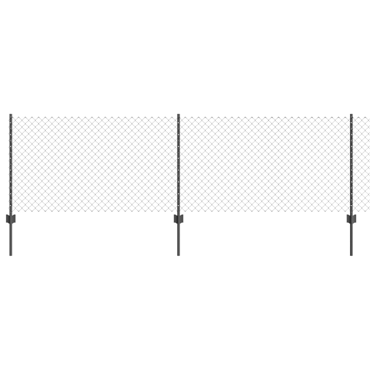 Lánccelpes kerítés oszloppal 10 x 0,8 m PVC-bevonatos acél Háló