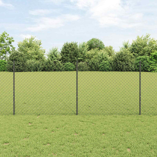 Láncvég kerítés oszloppal 10 x 1 m (Sz x M) PVC-bevonatos acél