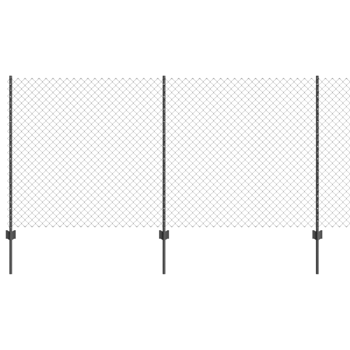 Lánccelpes kerítés oszloppal 10 x 1,2 m PVC-bevonatos acél Háló