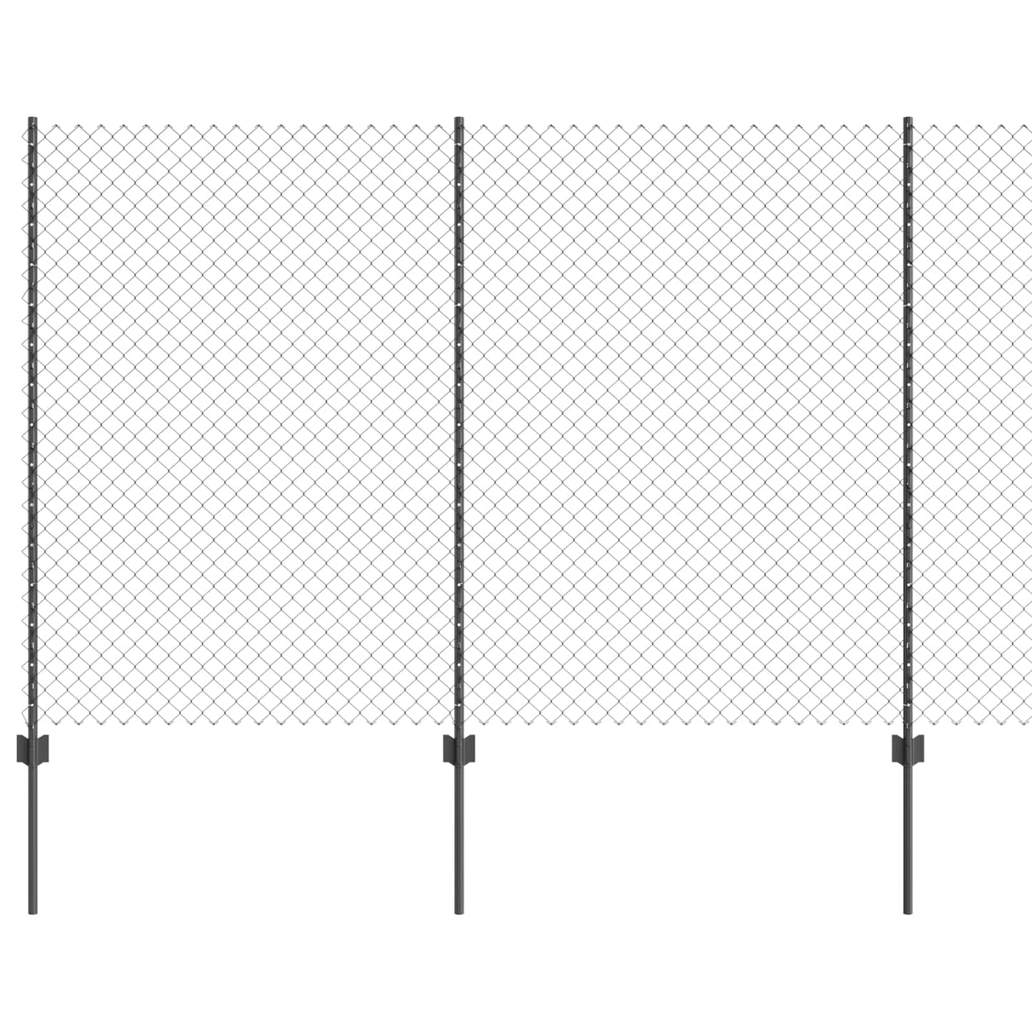 Lánccelpes kerítés oszloppal 10 x 1,5 m PVC-bevonatos acél Háló