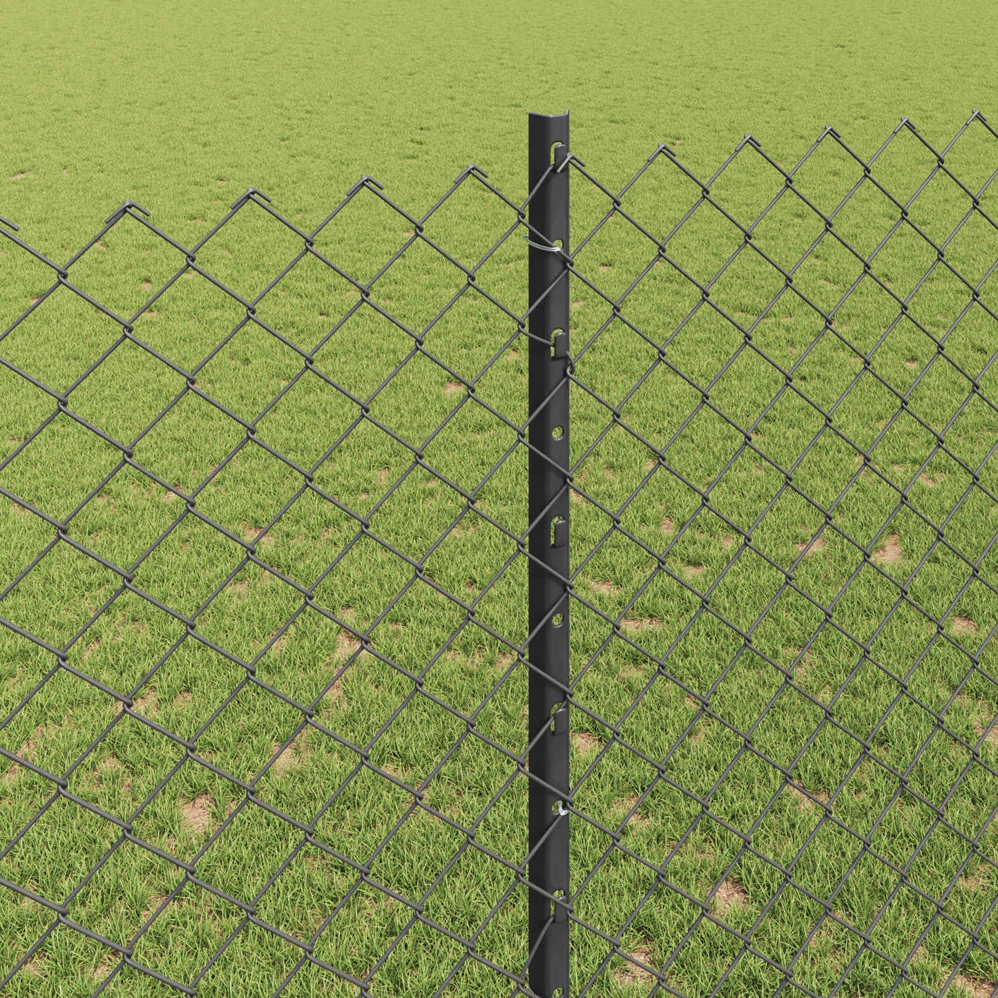 Lánccelpes kerítés oszloppal 10 x 1,6 m PVC-bevonatos acél Háló