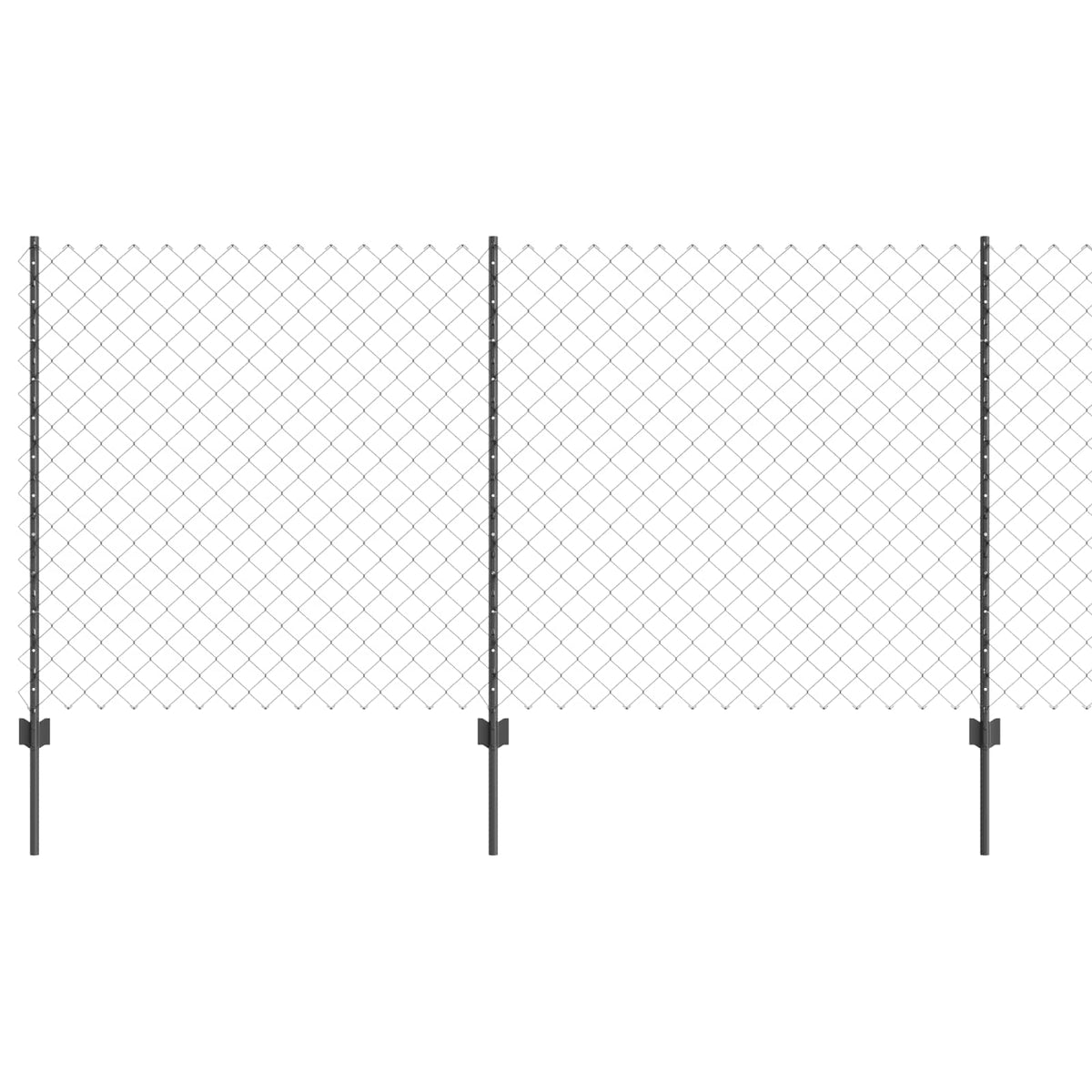 Lánccelpes kerítés oszloppal 25 x 1,2 m PVC-bevonatos acél Háló