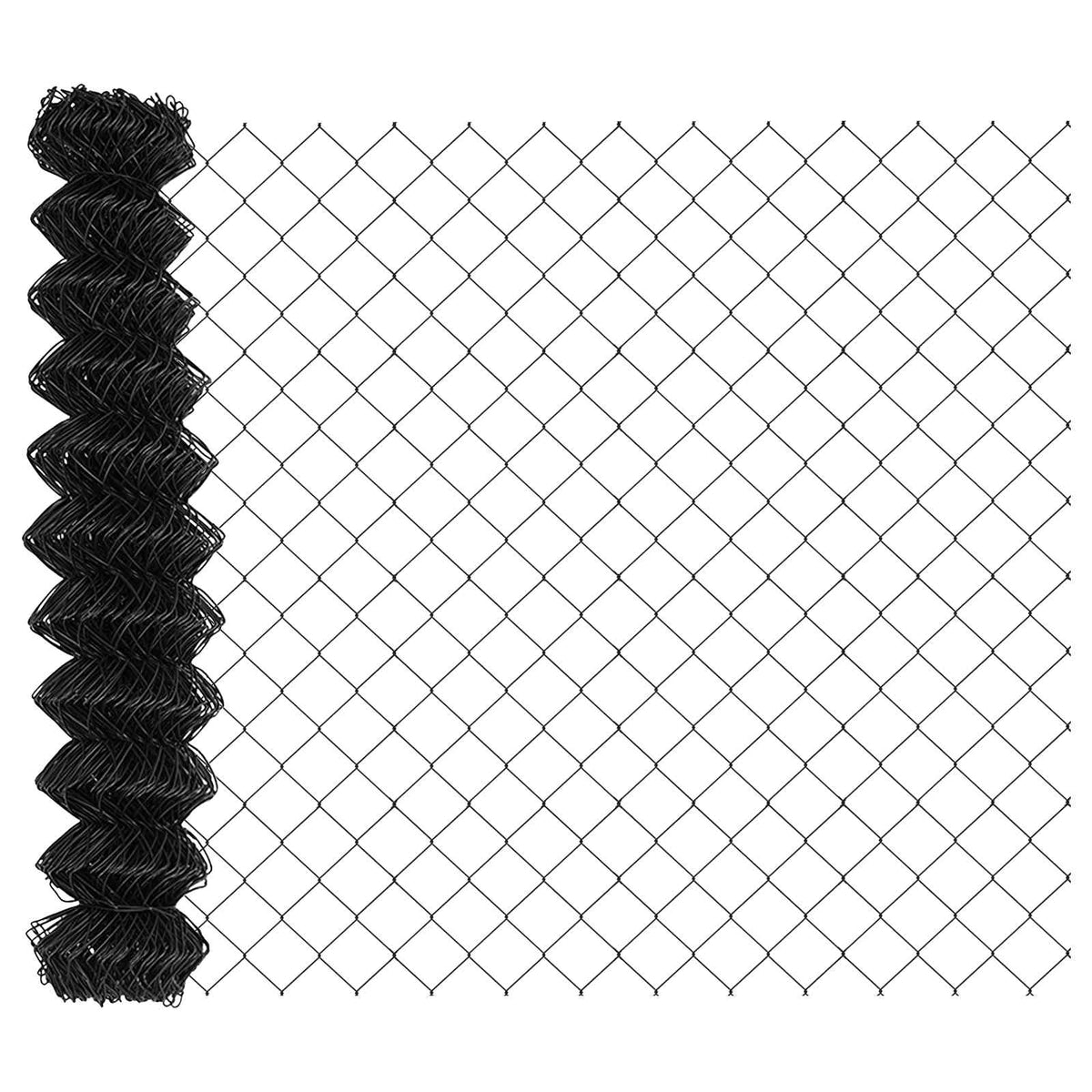 Lánccelpes kerítés oszloppal 25 x 1,2 m PVC-bevonatos acél Háló
