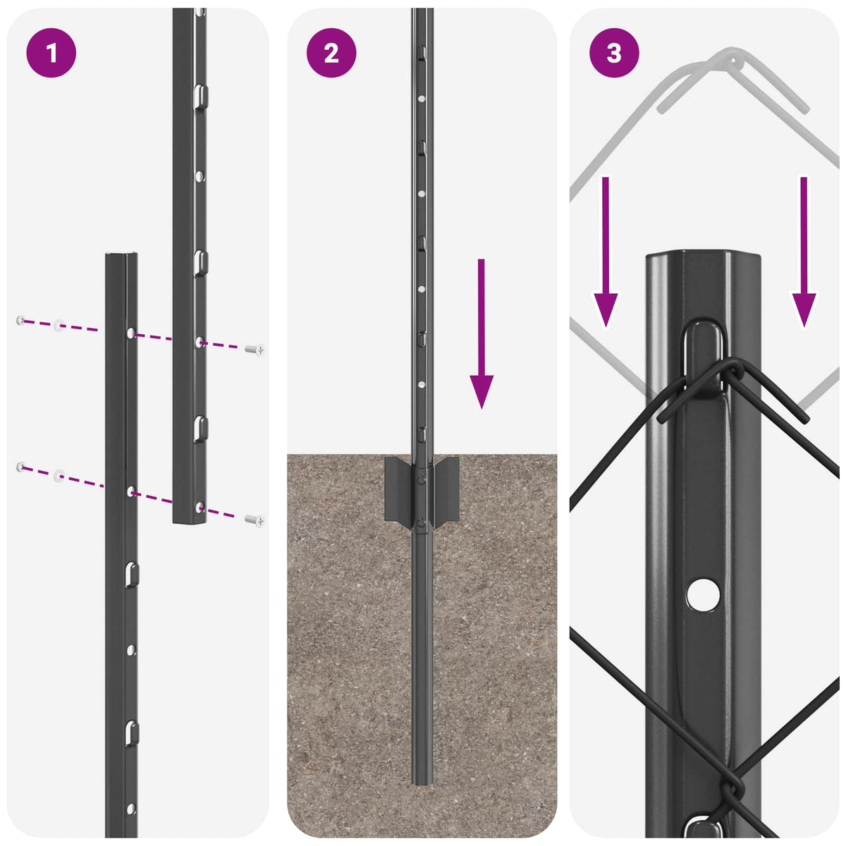 Lánccelpes kerítés oszloppal 25 x 1,2 m PVC-bevonatos acél Háló