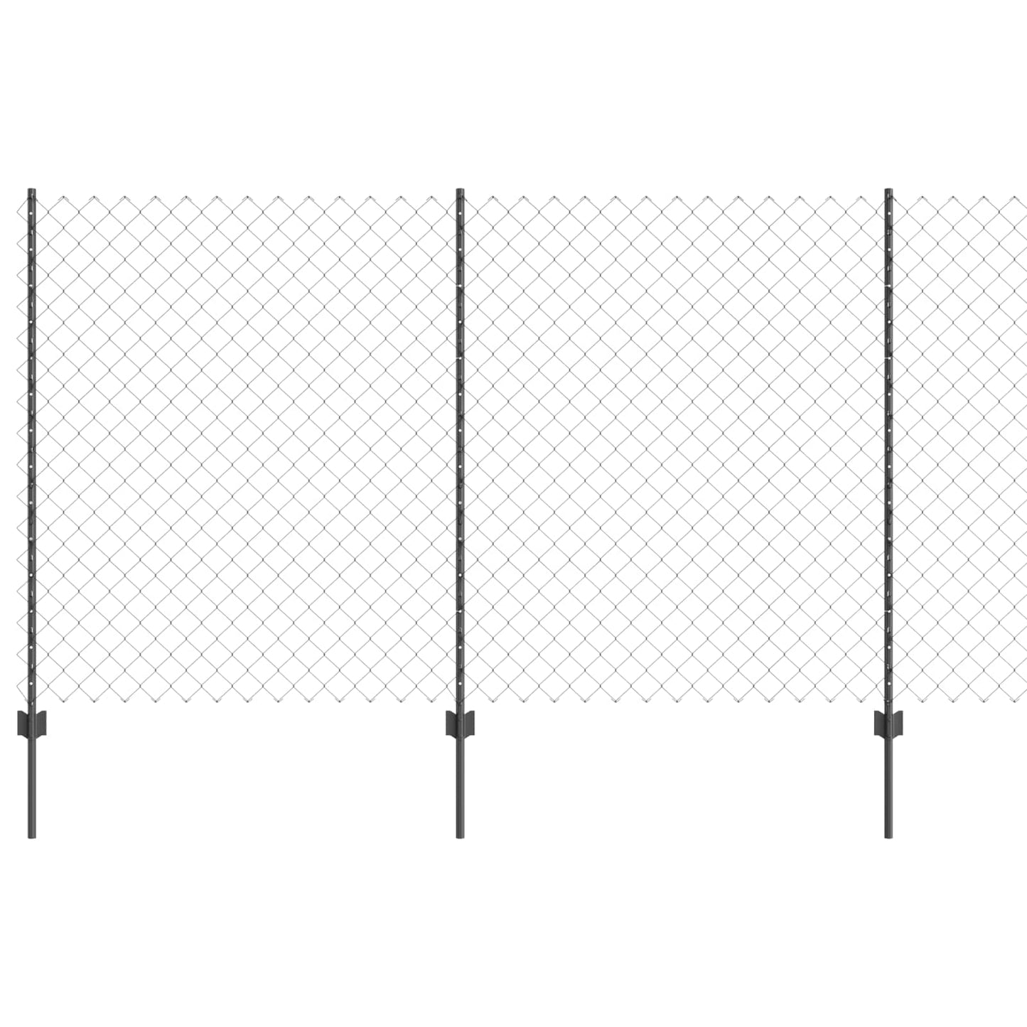 Lánccelpes kerítés oszloppal 25 x 1,4 m PVC-bevonatos acél Háló