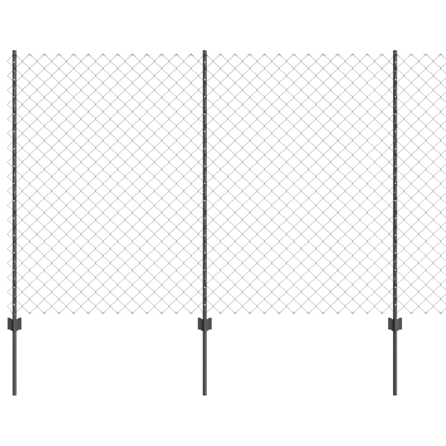 Lánccelpes kerítés oszloppal 25 x 1,6 m PVC-bevonatos acél Háló