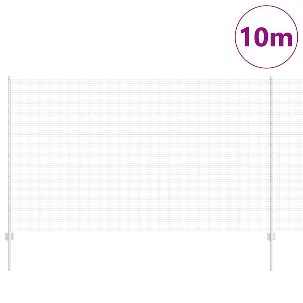 Hegesztett drótkerítés oszlopokkal 10 x 1,4 m Horganyzott Acél