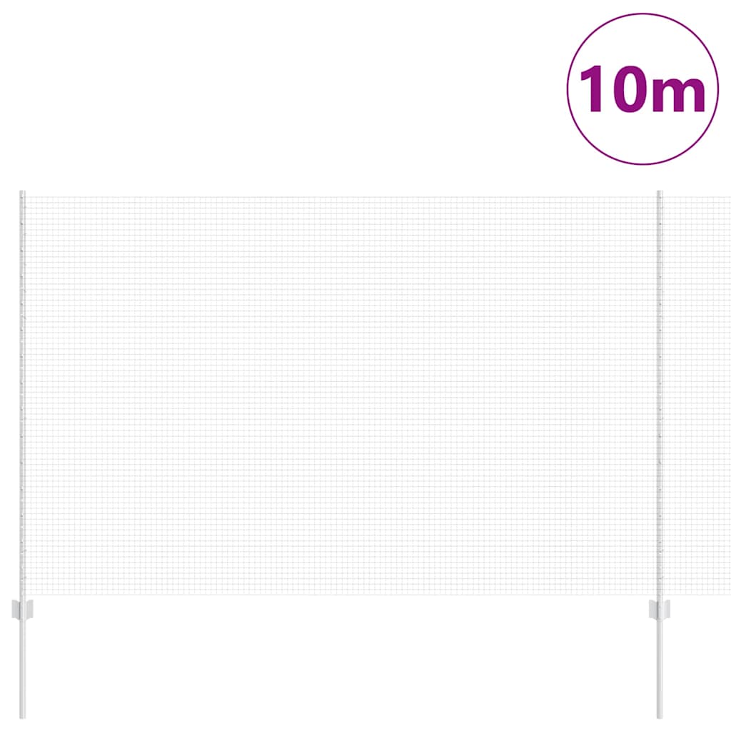 Hegesztett drótkerítés oszlopokkal 10 x 1,5 m Horganyzott Acél