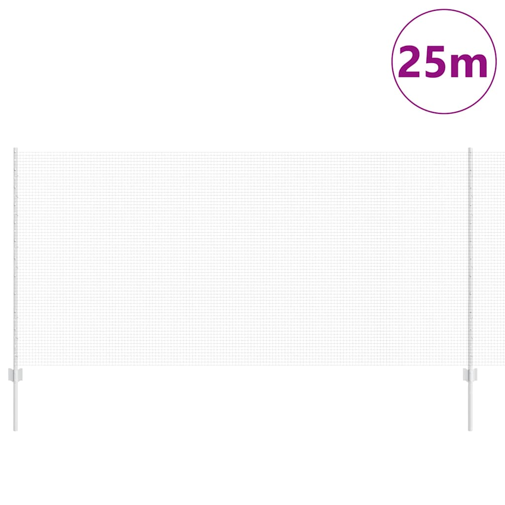 Hegesztett drótkerítés oszlopokkal 25 x 1,2 m Horganyzott Acél