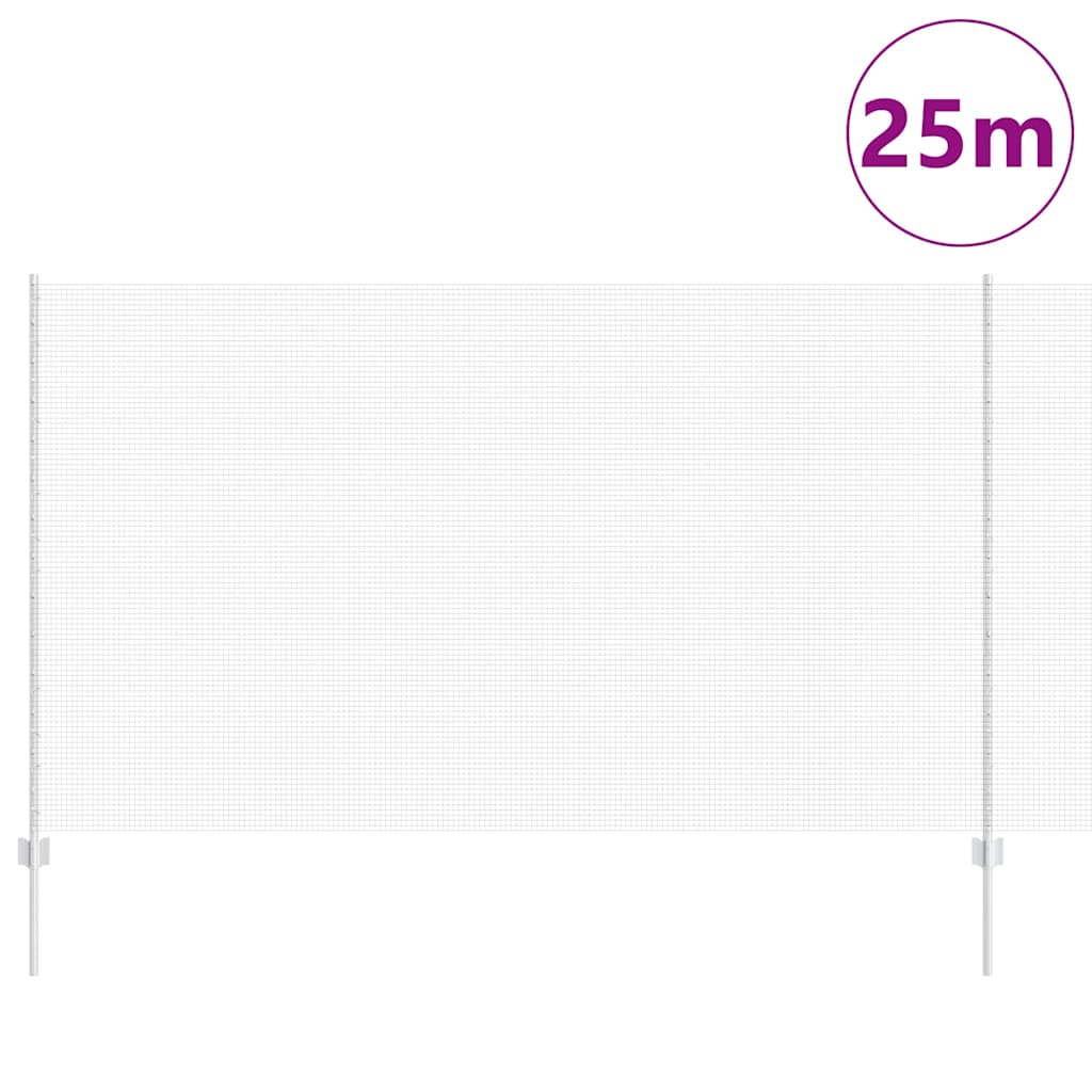 Hegesztett drótkerítés oszlopokkal 25 x 1,4 m Horganyzott Acél