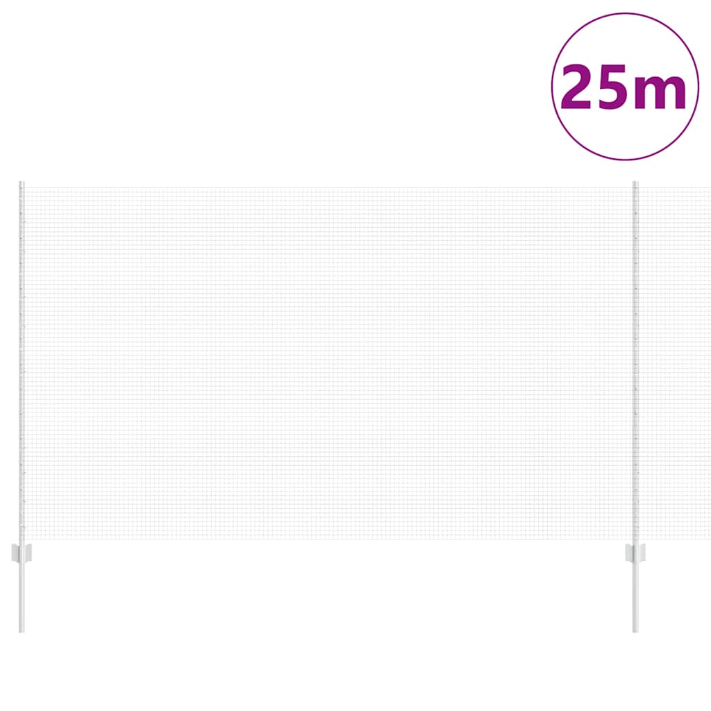 Hegesztett drótkerítés oszlopokkal 25 x 1,4 m Horganyzott Acél