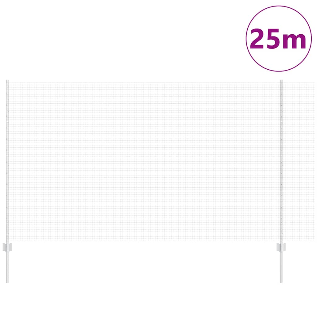 Hegesztett drótkerítés oszlopokkal 25 x 1,4 m Horganyzott Acél