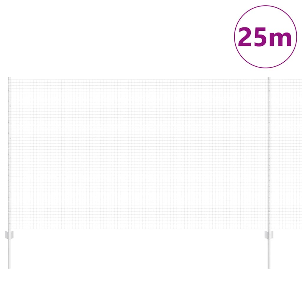 Hegesztett drótkerítés oszlopokkal 25 x 1,4 m Horganyzott Acél