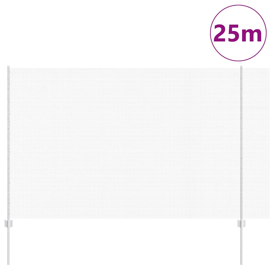 Hegesztett drótkerítés oszlopokkal 25 x 1,5 m Horganyzott Acél