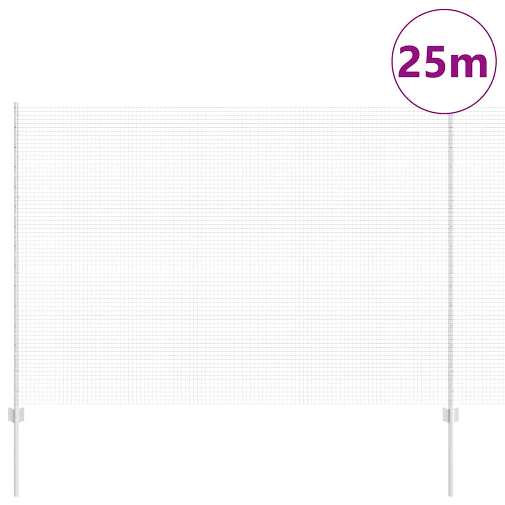 Hegesztett drótkerítés oszlopokkal 25 x 1,5 m Horganyzott Acél