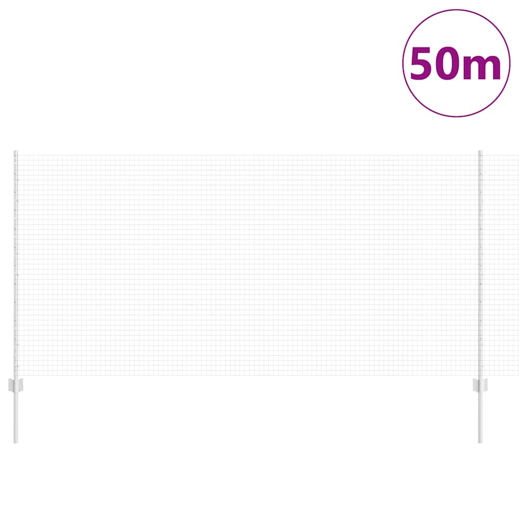 Hegesztett drótkerítés oszlopokkal 50 x 1,2 m Horganyzott Acél